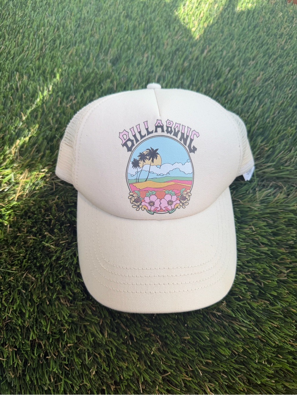 Billabong Cream Mesh Trucker Hat